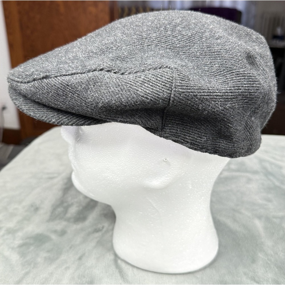 Flat Cap Hat‎ Cap Fitted Mens One Size Gray Ivy Newsboy Wool Blend Lined